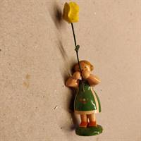 Tulipan pige i træ, figur fra Erzgebirge i Tyskland.